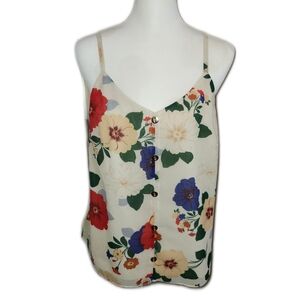 CAbi Style #5911, Victoria Cami, Lined Camisole, Cream Floral, Small